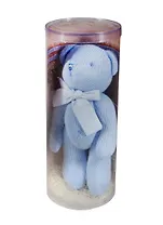 Мишка в тубусе Счастье (вязаный) (26см)