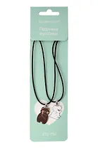 Набор парных кулонов Кролик и Мишка (текстиль, металл) (12-04407- twins_3)