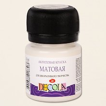 Краска акриловая слоновая кость 20мл "Декола" матовая, ЗХК
