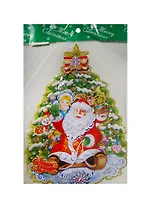 Панно новогоднее Дед Мороз под елкой (35х24) (11-721) (Авангард) (Лефард)
