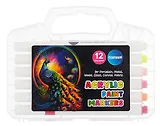 Маркеры акриловые 12цв ПВХ-пенал, CENTRUM