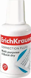 Корректор Erich Krause, 20 мл, кисть, на химической основе