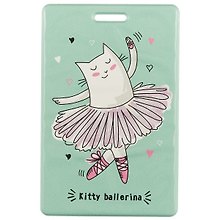 Чехол для карточек Kitty ballerina зеленый (ДК2017-130)
