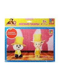 Мягкий пазл «Маша и Медведь Маша и панда» 24 элемента, Vladi Toys