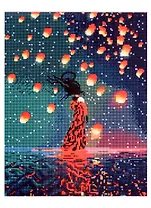 Алмазная мозаика "Мир ярких фонарей", 40х50