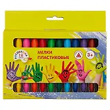 Пластиковые мелки «Рисовашка», 12 цветов