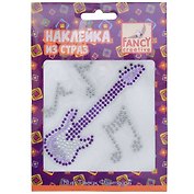 Набор для творчества ACTION! Fancy Creative Наклейка из страз металлик Гитара/череп 7,5*7см, полимерная