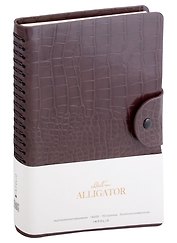 Ежедневник недатированный «Alligator» А5, коричневый, 96 листов, экокожа, InFolio