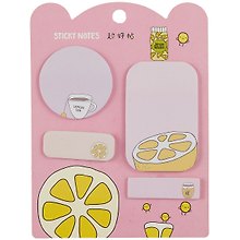 Закладки самоклеящиеся 5*15л "Lemon", ассорти, инд.уп.