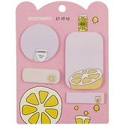 Закладки самоклеящиеся 5*15л "Lemon", ассорти, инд.уп.