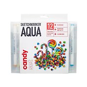 Маркеры акварельные 12цв Aqua Pro Candy Set, к/к, Sketchmarker