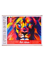 Картина по номерам Радужныи? лев (холст на картоне, 16,5х13см.) MINI16130001, Art Idea