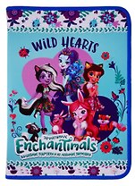 Папка для тетрадей A4 "Enchantimals" 33*23,5*3, пластик, молния с трех сторон