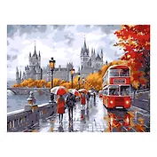 Картина по номерам на картоне 28,5*38 см "Улицы Лондона"
