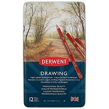 Цветные карандаши «Drawing», Derwent, природные оттенки, 12 цветов