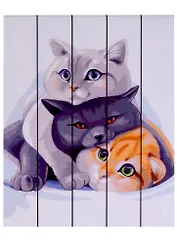 Рисование по дереву. Нежные котята