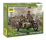 Сборная модель ЗВЕЗДА Советский мотоцикл М-72 с коляской и экипажем (1/72) (Н=2,4см) (6277)