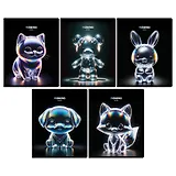 Тетрадь в клетку BG, Glow, 48 листов, в ассортименте