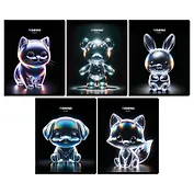 Тетрадь в клетку BG, Glow, 48 листов, в ассортименте