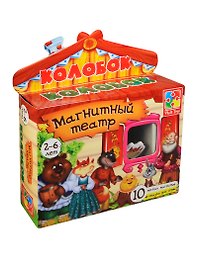 Магнитный театр «Колобок», мягкие магниты + сказка, Vladi Toys