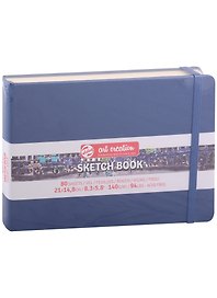 Блокнот для зарисовок 21*15см 80л "Art Creation" 140г/м2, 7БЦ, Синий морской пейзаж, Fabriano 