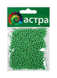 Набор д/творчества АСТРА Бисер 11/0 20гр 47 св.зеленый/непрозрачный