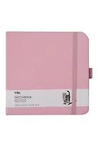 Скетчбук 12*12 80л "Yoi" розовый, 140г/м2, слоновая кость, тв.обл., Yoi