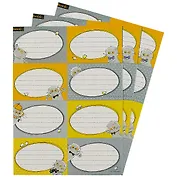 Наклейки для тетрадей 24 штуки "Басик"