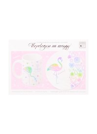 Переводки на посуду (холодная деколь) Фламинго (4706601) (21х29,7см) (упаковка) (Арт Узор)