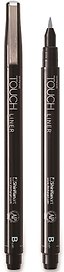 Ручка капиллярная TOUCH Liner Brush серый холодный, наконечник кисть, TOUCH