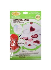 Набор д/творч. Сердечки Гирлянда-нить из бум. эл. (00011663) (ш 8,5см /в 100см) (кол. Гирлянды) (упаковка)