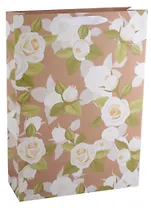 Пакет А3 33*46*10 "Белые розы" жен., бум., мат.плёнка