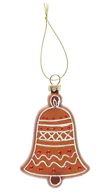 Новогоднее подвесное украшение Пряничный Колокольчик (пластик) (ПВХ бокс) (9см) (12-09305-N12)