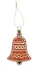 Новогоднее подвесное украшение Пряничный Колокольчик (пластик) (ПВХ бокс) (9см) (12-09305-N12) - 0