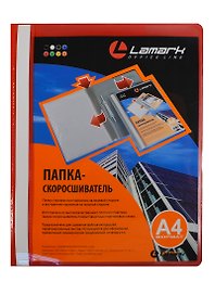 Папка-скоросшиватель А4 с верхним листом-карманом, ассорти, пластик 0,14/0,5мм, Lamark