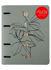 Тетрадь на кольцах в клетку Be Smart, Bloom, 120 листов, оливковая