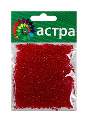 Набор д/творчества АСТРА Бисер 11/0 20гр 5B бордовый/прозрачный