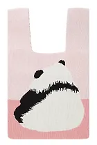 Сумочка вязаная Панда сидит (текстиль) (20х33) (12-11515-B007)