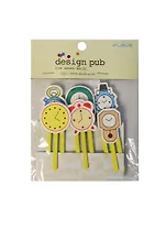 Закладки Часы деревянные (6 шт.) (003028) (Карамба)