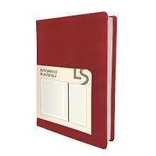 Записная книжка «Maple. Red» А6+, 136 листов в клетку, экокожа, Listoff