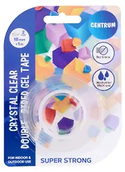 Лента клейкая многоразовая гелевая 18мм*2м, двустор., толщина 2мм, CENTRUM