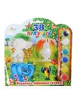 Набор-раскраска с 2 фигурками (Слон и Попугай) (BWC1109B) (173007) (блистер)