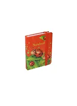 Записная книжка А7 80л лин. на резинке, белый офсет, 7БЦ под глянц.пленкой, ассорти, Феникс