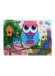 Аппликация квадратными стразами Совы (950330) (3+) (упаковка)