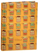 Книга для записей А5- 80л "Орнамент. Чудесные баночки" 7БЦ, с поролоном, выб.лак, мат.лам., блестки, Listoff