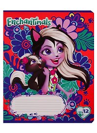 Тетрадь в клетку Academy Style «Enchantimals» в ассортименте, 12 листов