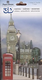Наклейки для скрапбукинга Paper House Лондон 3D (STDM-0801) (упаковка)