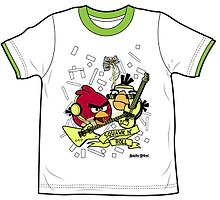 Angry Birds Футболка для мальчиков SQUAWK (3-4 года, Белый) (TSB80-WHT-AB)