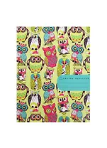 Дневник для ср. и ст.кл. "Орнамент (совы. Owls)" 7БЦ, мат.лам., выб.лак, блестки, Unnika