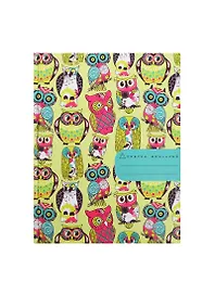 Дневник для ср. и ст.кл. "Орнамент (совы. Owls)" 7БЦ, мат.лам., выб.лак, блестки, Unnika